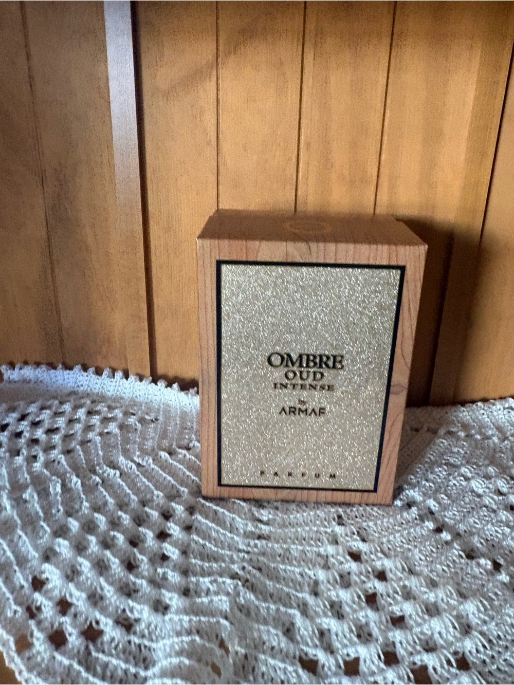 Armaf Ombre Oud Intense Decorative Storage Box in Gold and Brown